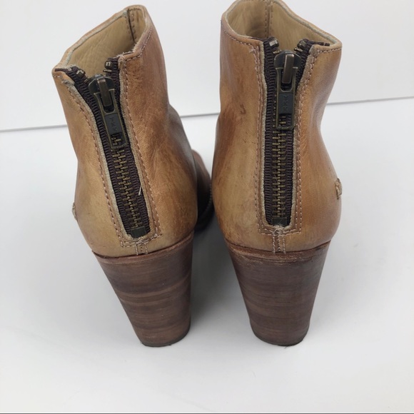 Bed Stu Onset Leather Peeptoe Booties - Picture 10 of 13